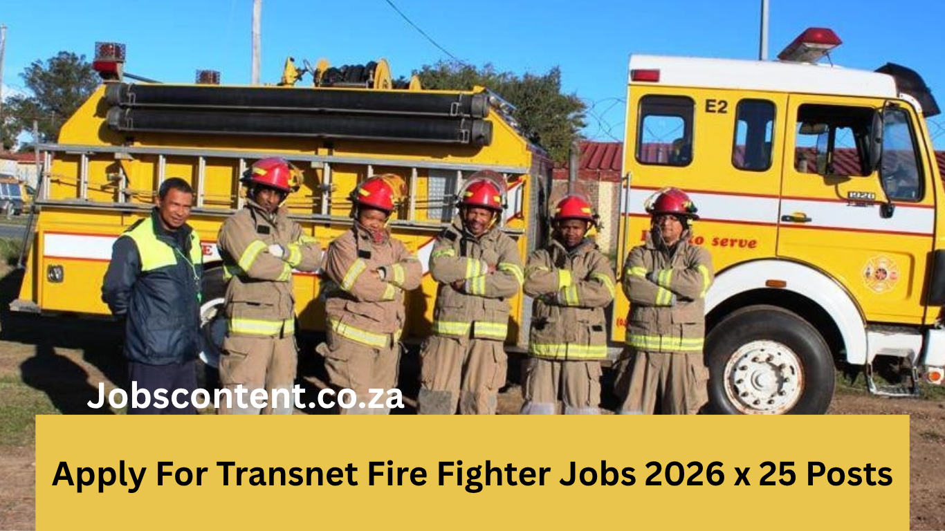 Apply For Transnet Fire Fighter Jobs 2026 x 25 Posts